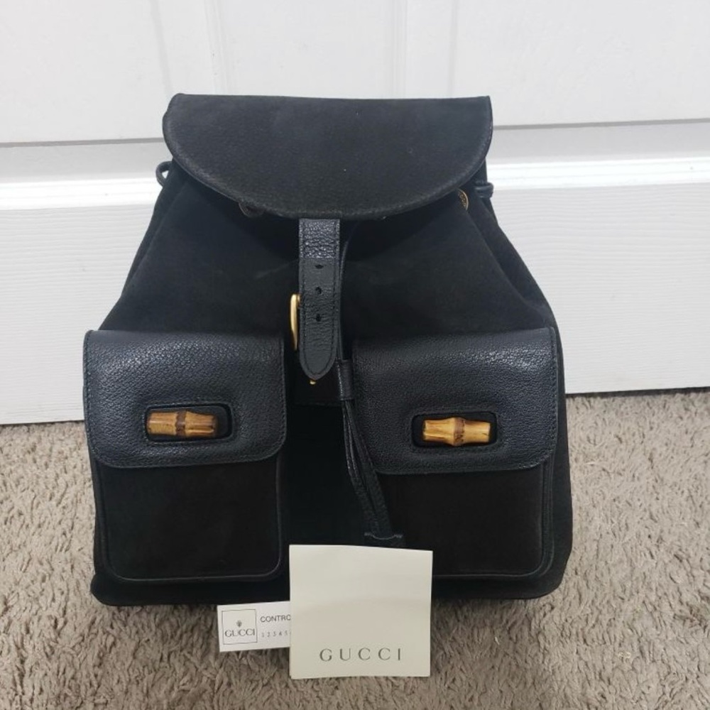 Vintage Gucci Backpack bamboo